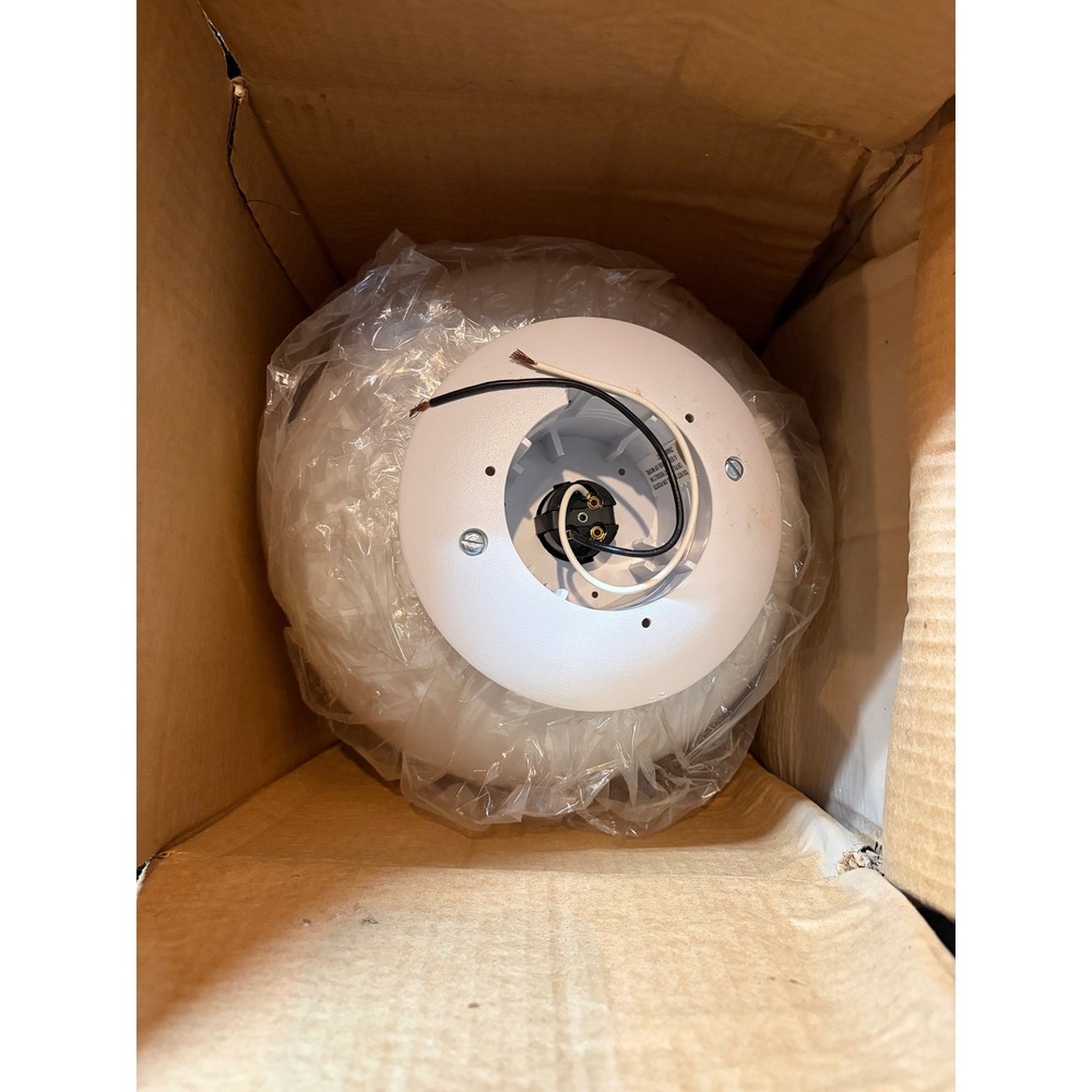 White Outdoor Post Light Globe Fixture Round Exterior Pole Lamp Replacement